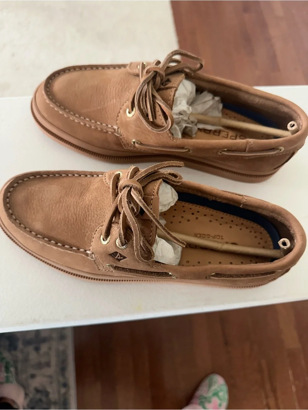 Sperry Tan Suede Women's Boat Shoes